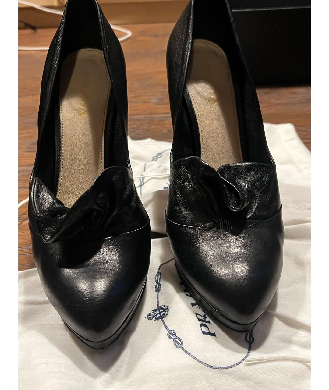 PRADA Черные кожаные ботильоны, фото 2
