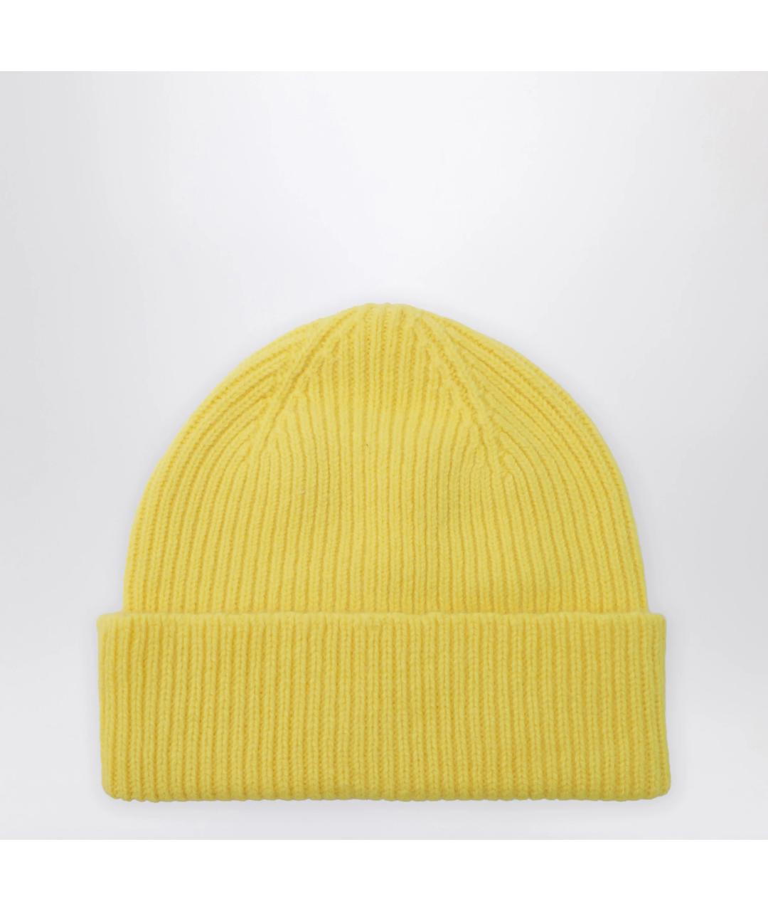 LE BONNET Желтая шерстяная шапка, фото 3