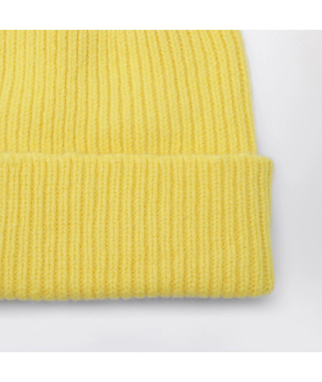 LE BONNET Желтая шерстяная шапка, фото 2