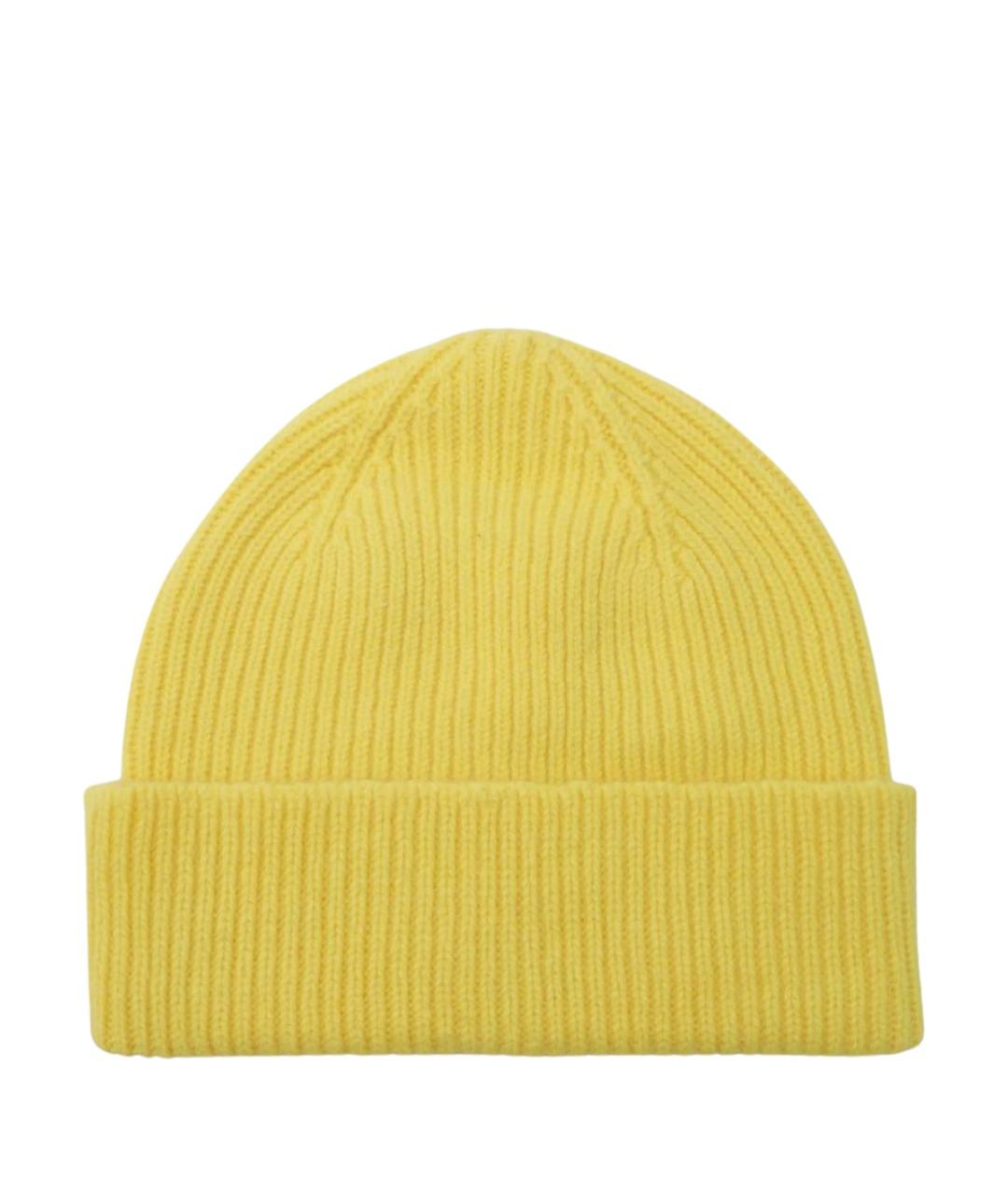 LE BONNET Желтая шерстяная шапка, фото 1
