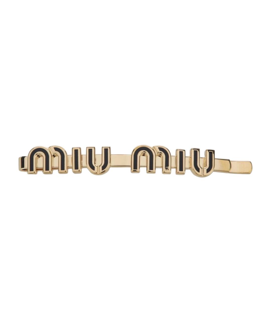 MIU MIU Золотая заколка, фото 1