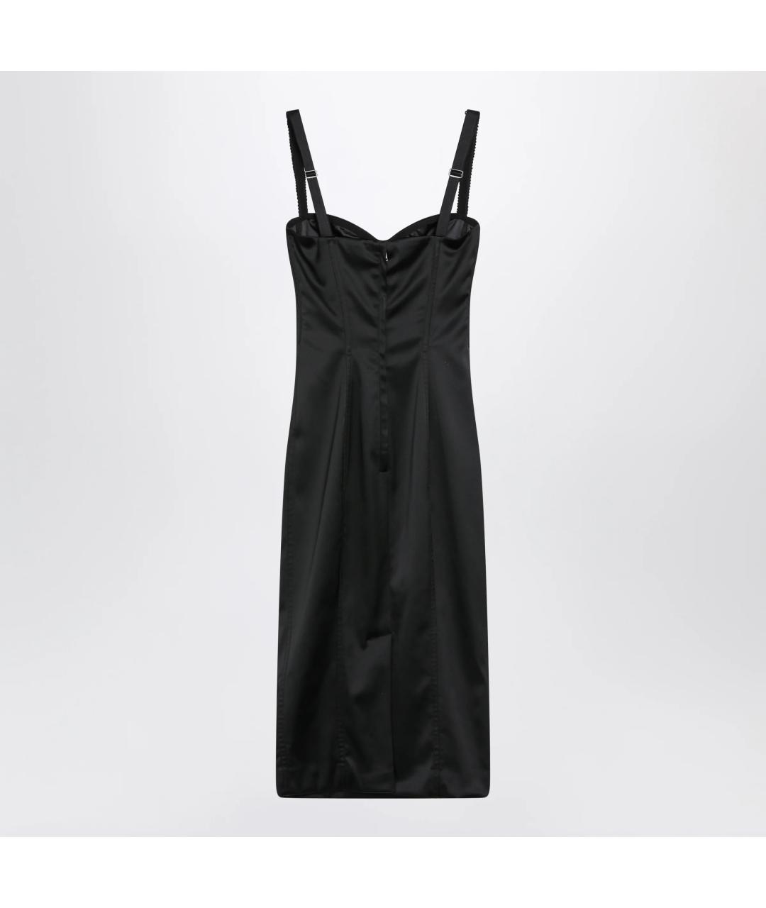 DOLCE&GABBANA Черное полиэстеровое платье, фото 2