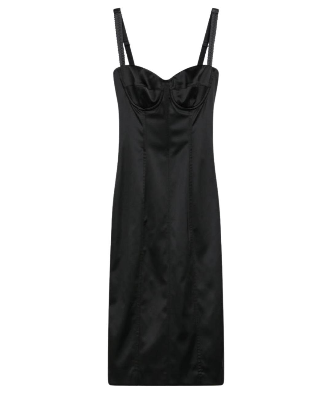 DOLCE&GABBANA Черное полиэстеровое платье, фото 1