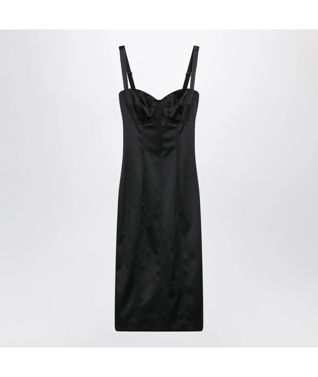 DOLCE&GABBANA Черное полиэстеровое платье, фото 3