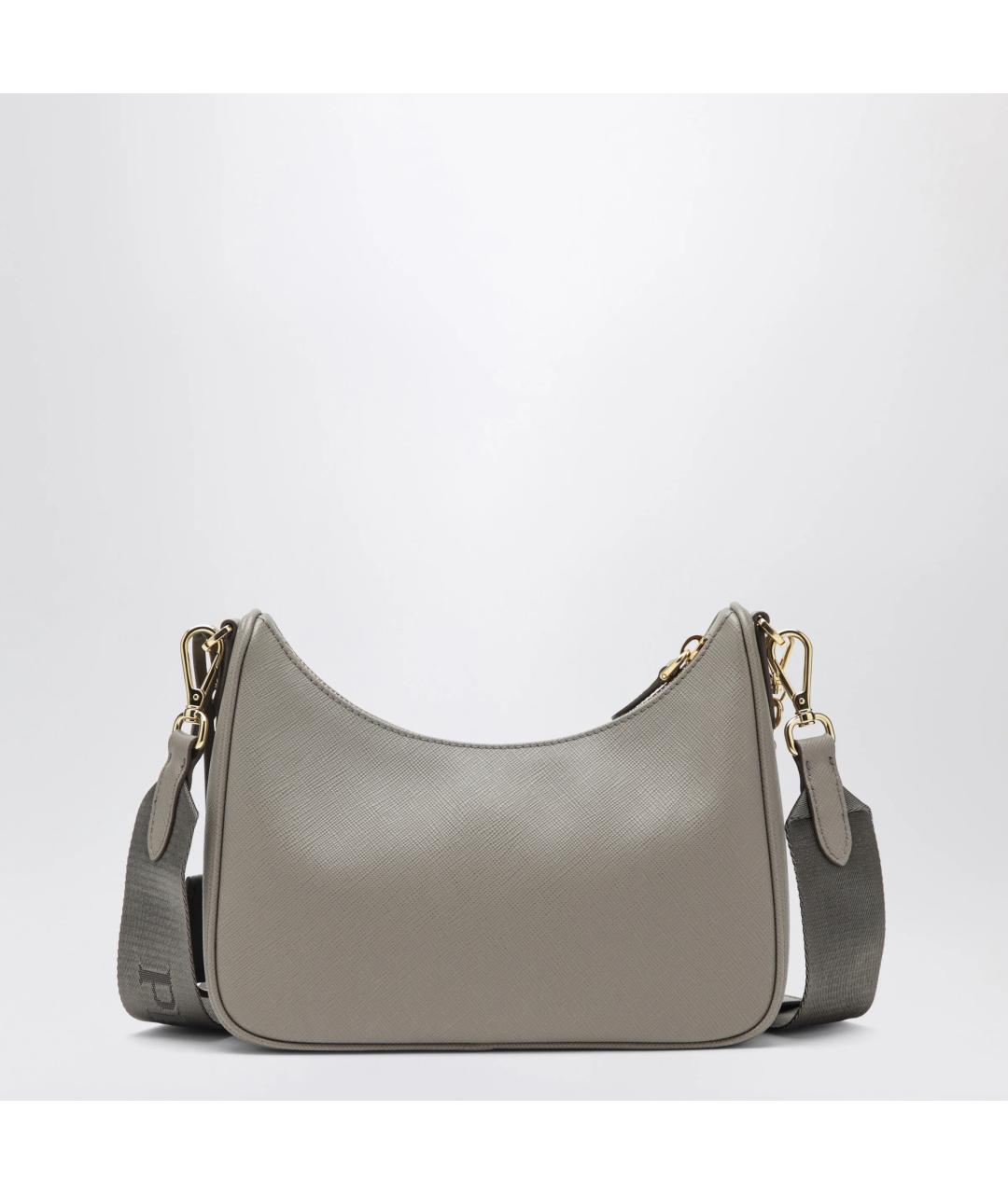 PRADA Бежевая кожаная сумка через плечо, фото 2