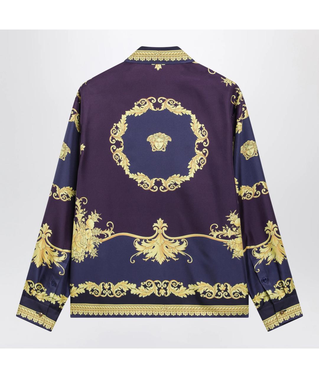 VERSACE Синяя шелковая рубашка, фото 2
