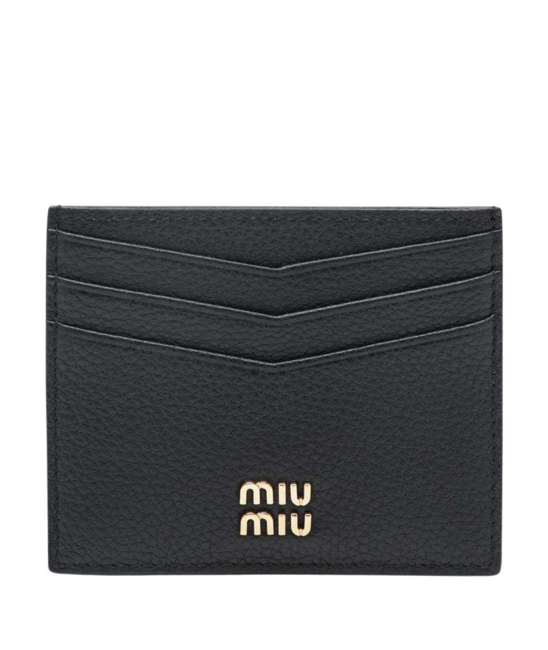 MIU MIU Черный кожаный кардхолдер, фото 1
