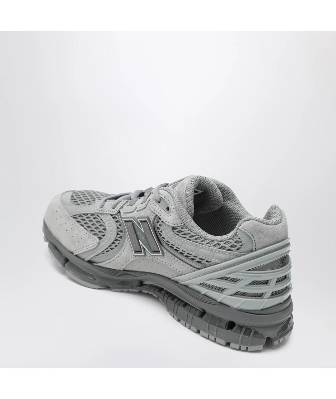 NEW BALANCE Серые кожаные низкие кроссовки / кеды, фото 2