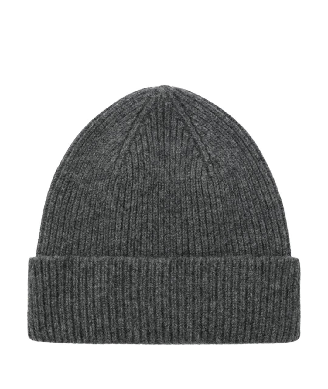 LE BONNET Серая шерстяная шапка, фото 1