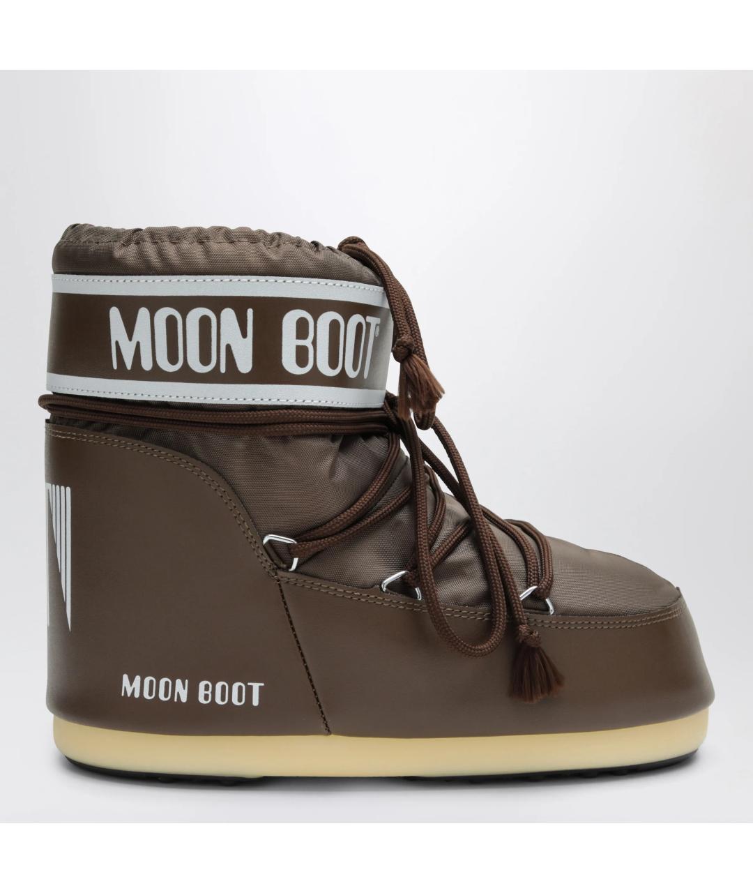 MOON BOOT Коричневые синтетические сапоги, фото 3