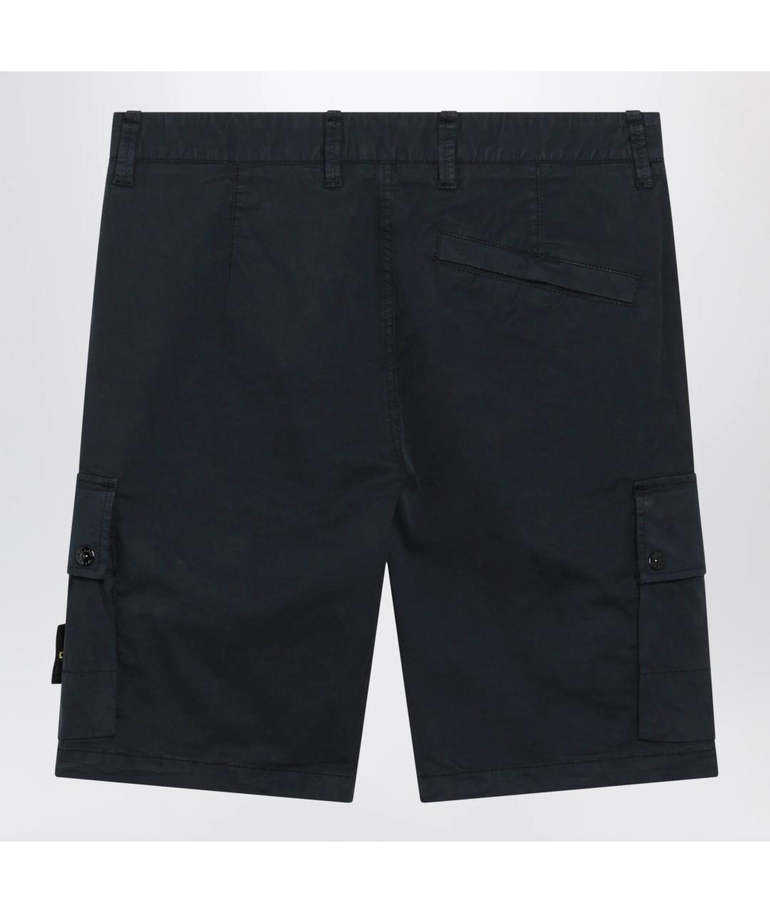 STONE ISLAND Синие хлопковые шорты, фото 2
