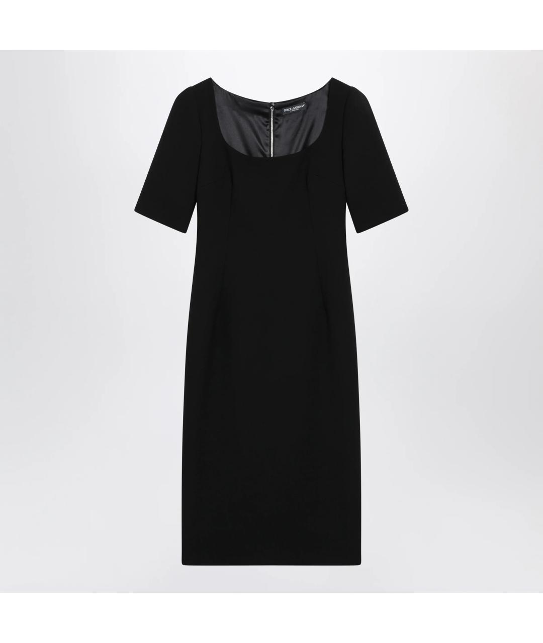 DOLCE&GABBANA Черное шерстяное платье, фото 3