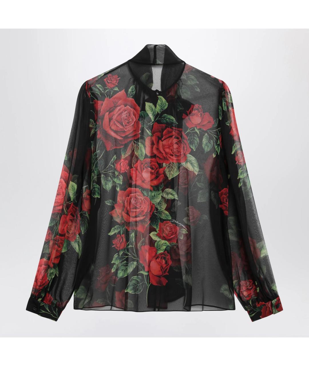 DOLCE&GABBANA Черная шелковая рубашка, фото 2