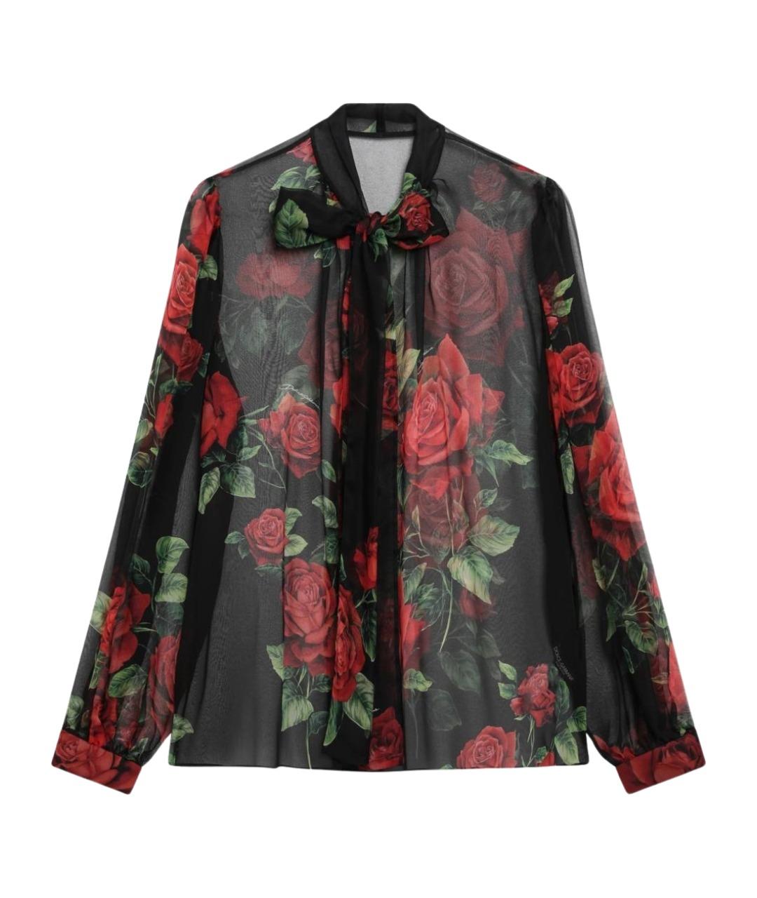 DOLCE&GABBANA Черная шелковая рубашка, фото 1
