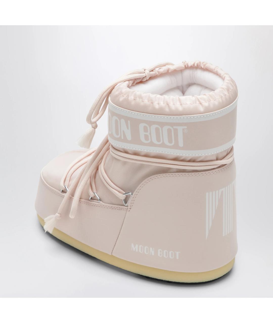 MOON BOOT Розовые синтетические сапоги, фото 2