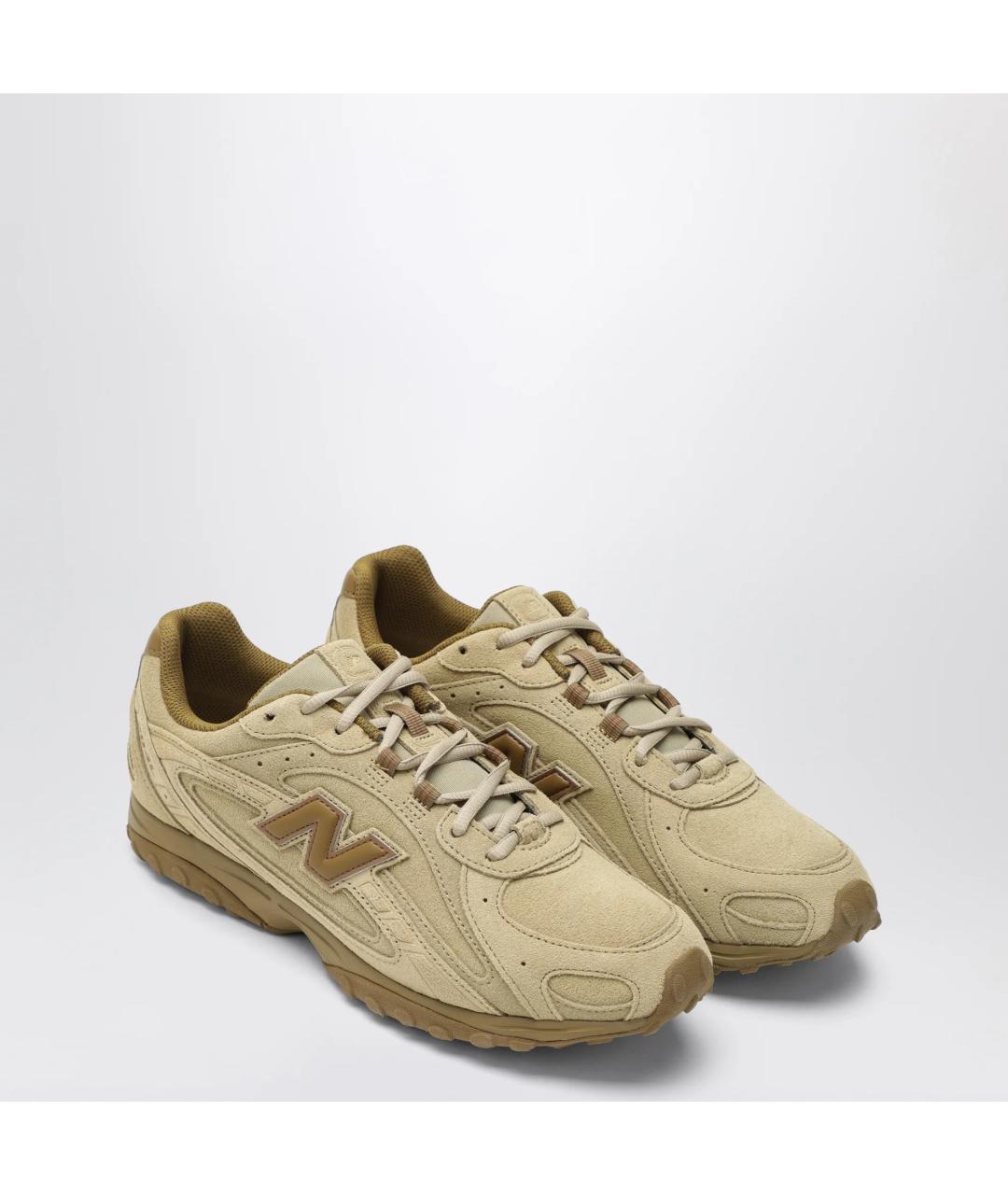 NEW BALANCE Бежевые замшевые низкие кроссовки / кеды, фото 3