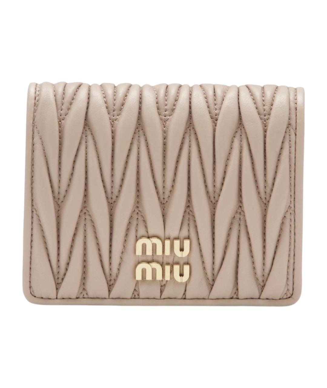 MIU MIU Розовый кожаный кошелек, фото 1