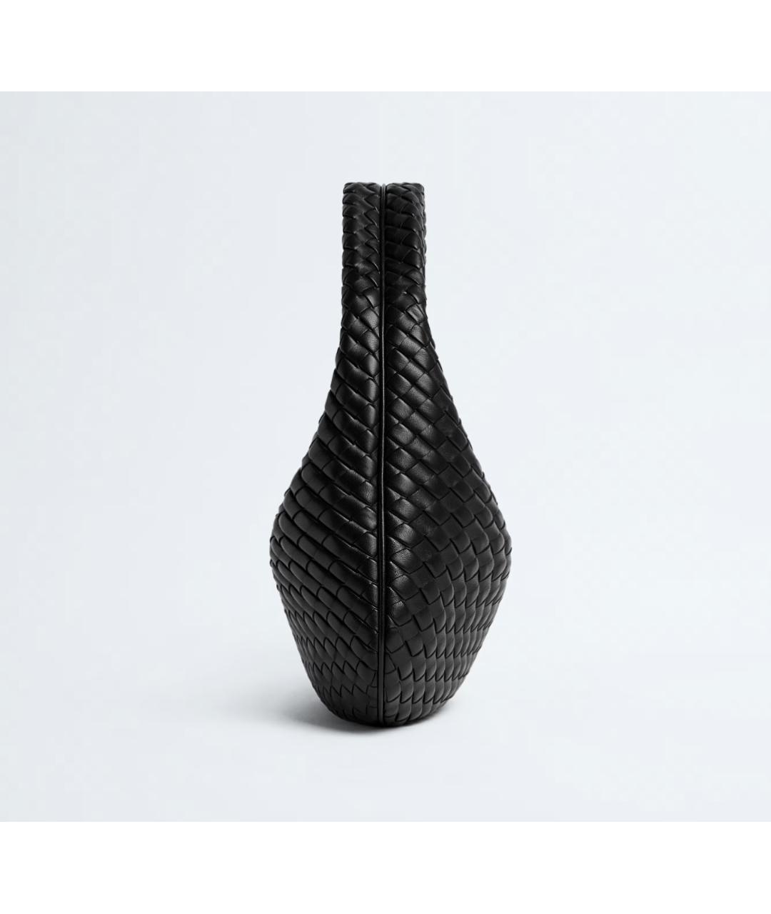 BOTTEGA VENETA Черная кожаная сумка тоут, фото 4