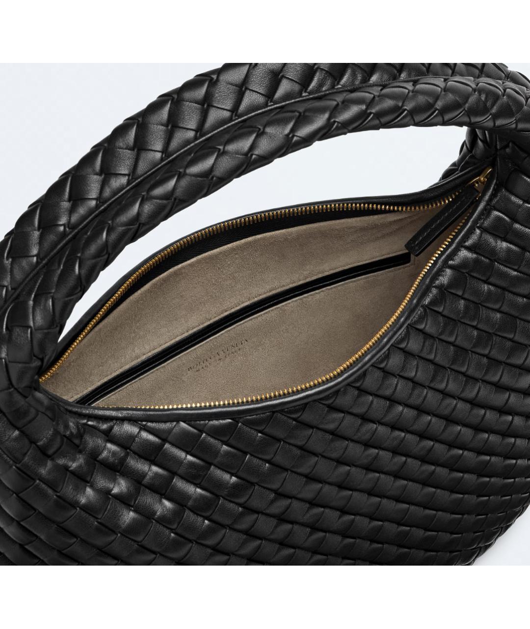 BOTTEGA VENETA Черная кожаная сумка тоут, фото 3