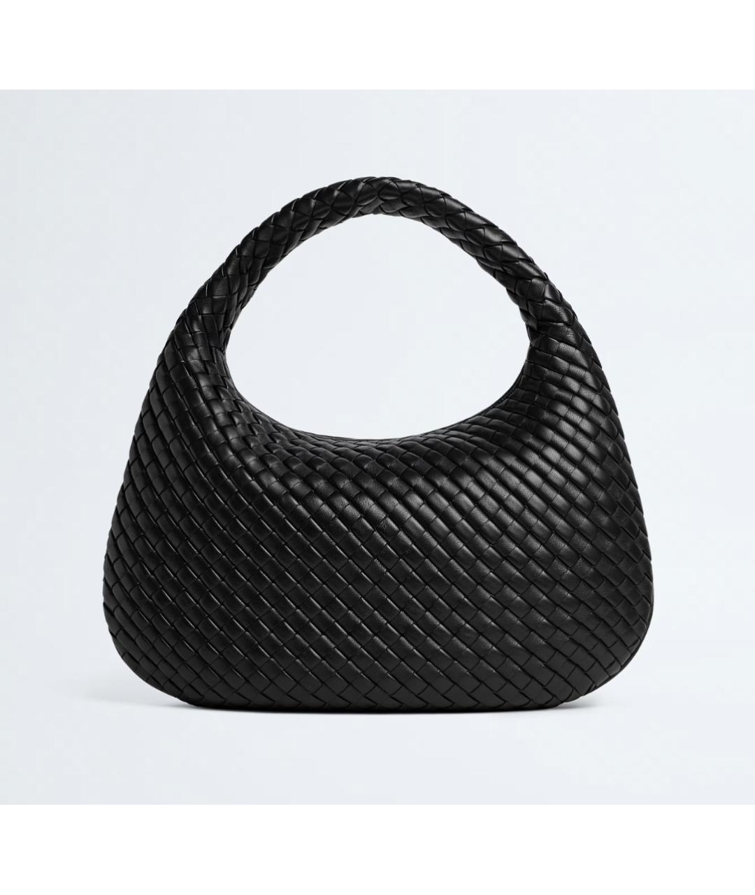 BOTTEGA VENETA Черная кожаная сумка тоут, фото 8