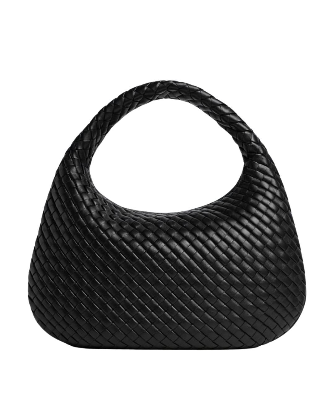 BOTTEGA VENETA Черная кожаная сумка тоут, фото 1