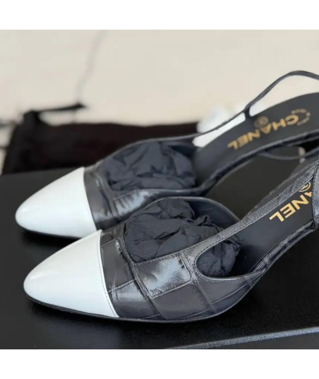 CHANEL Черные туфли из лакированной кожи, фото 4