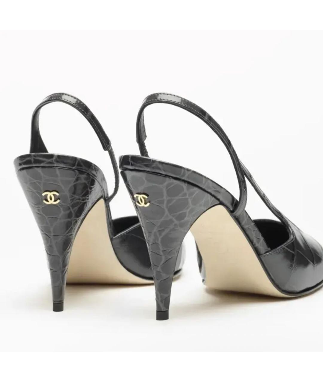 CHANEL Черные туфли из лакированной кожи, фото 6