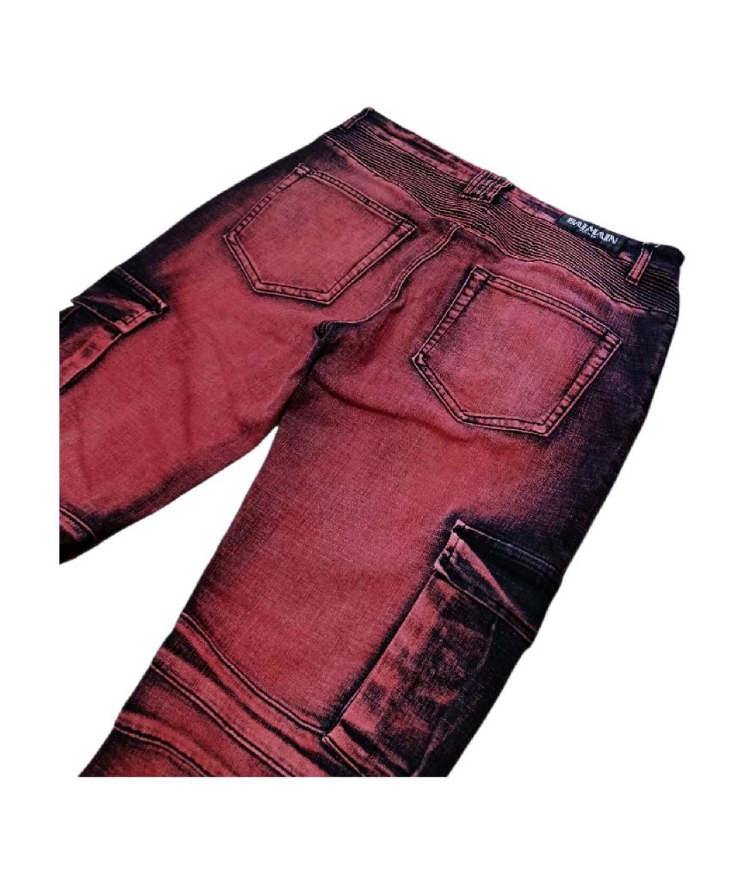 BALMAIN Мульти хлопко-эластановые джинсы скинни, фото 4