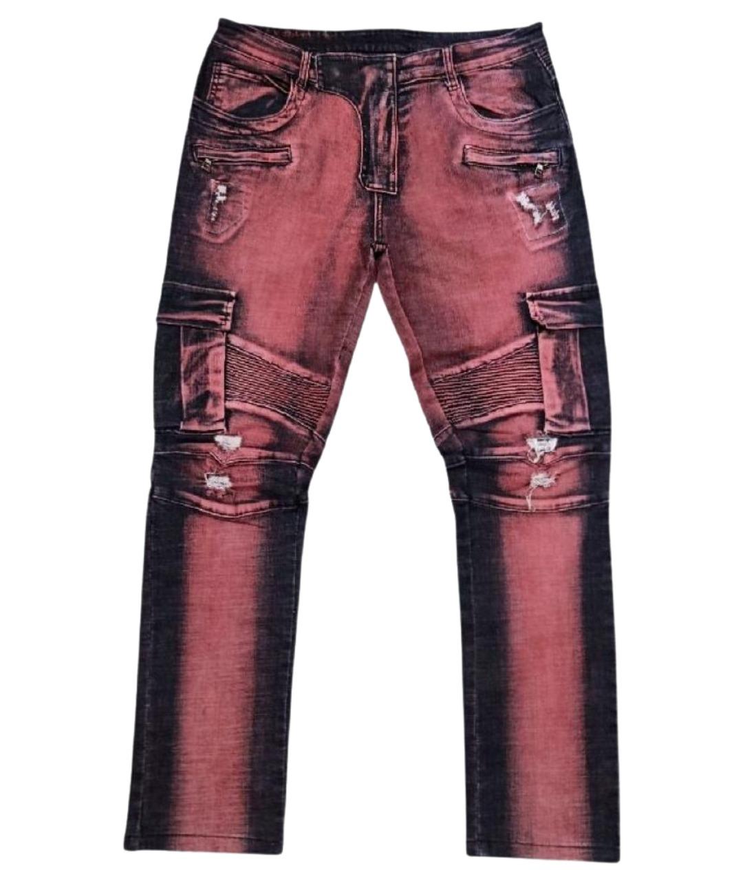 BALMAIN Мульти хлопко-эластановые джинсы скинни, фото 1