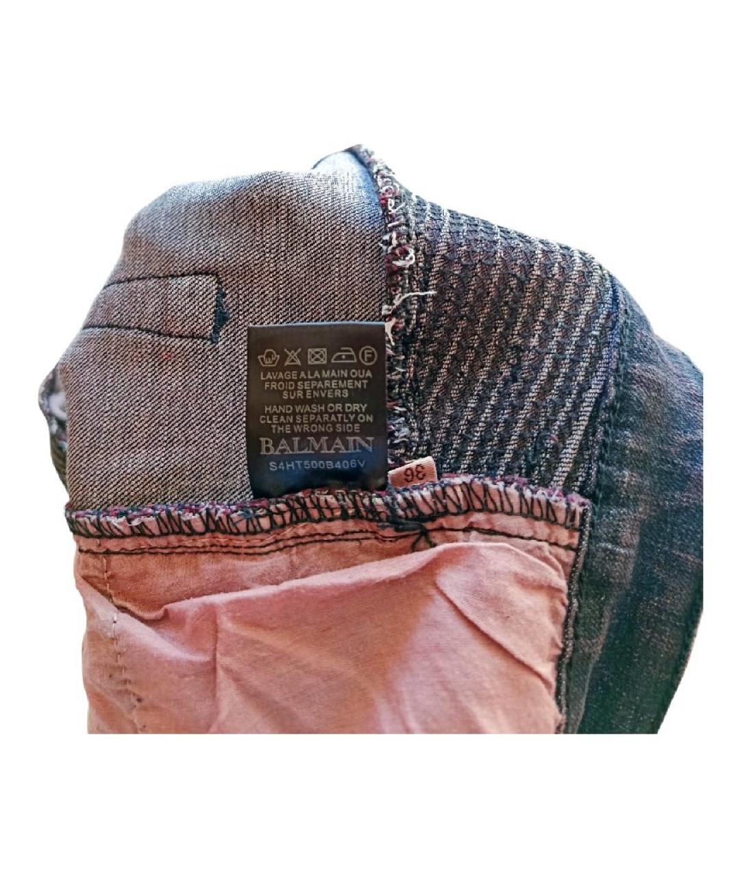 BALMAIN Мульти хлопко-эластановые джинсы скинни, фото 8