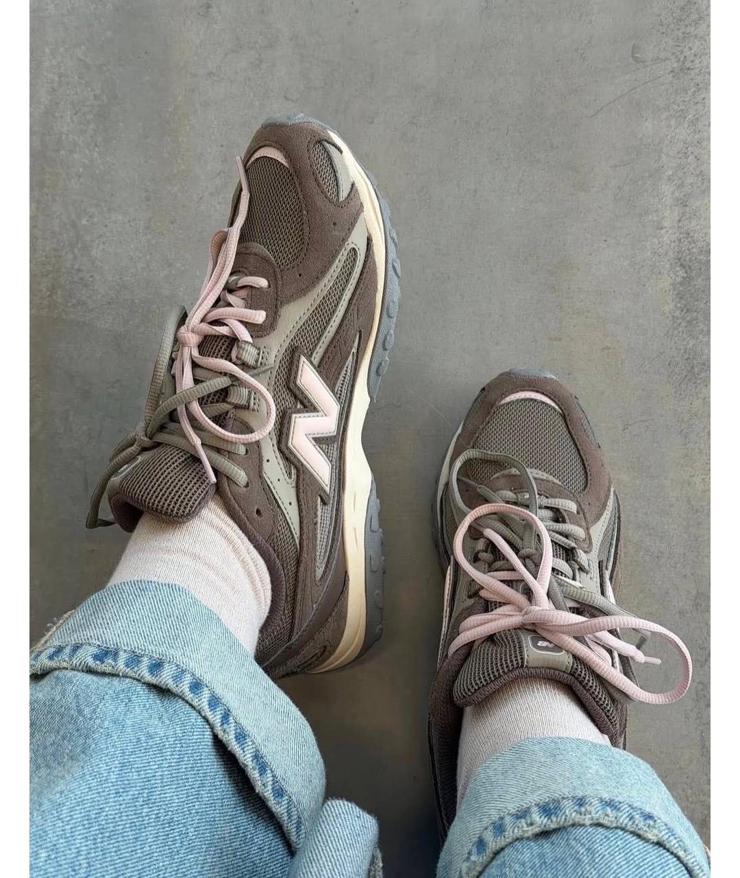 NEW BALANCE Коричневые замшевые кроссовки, фото 3