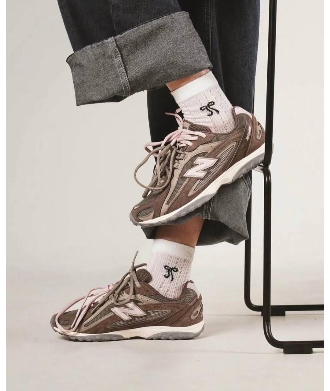NEW BALANCE Коричневые замшевые кроссовки, фото 5