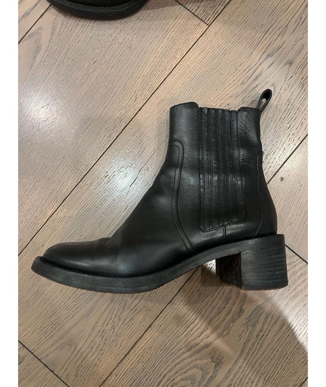 CELINE Черные кожаные ботинки, фото 8