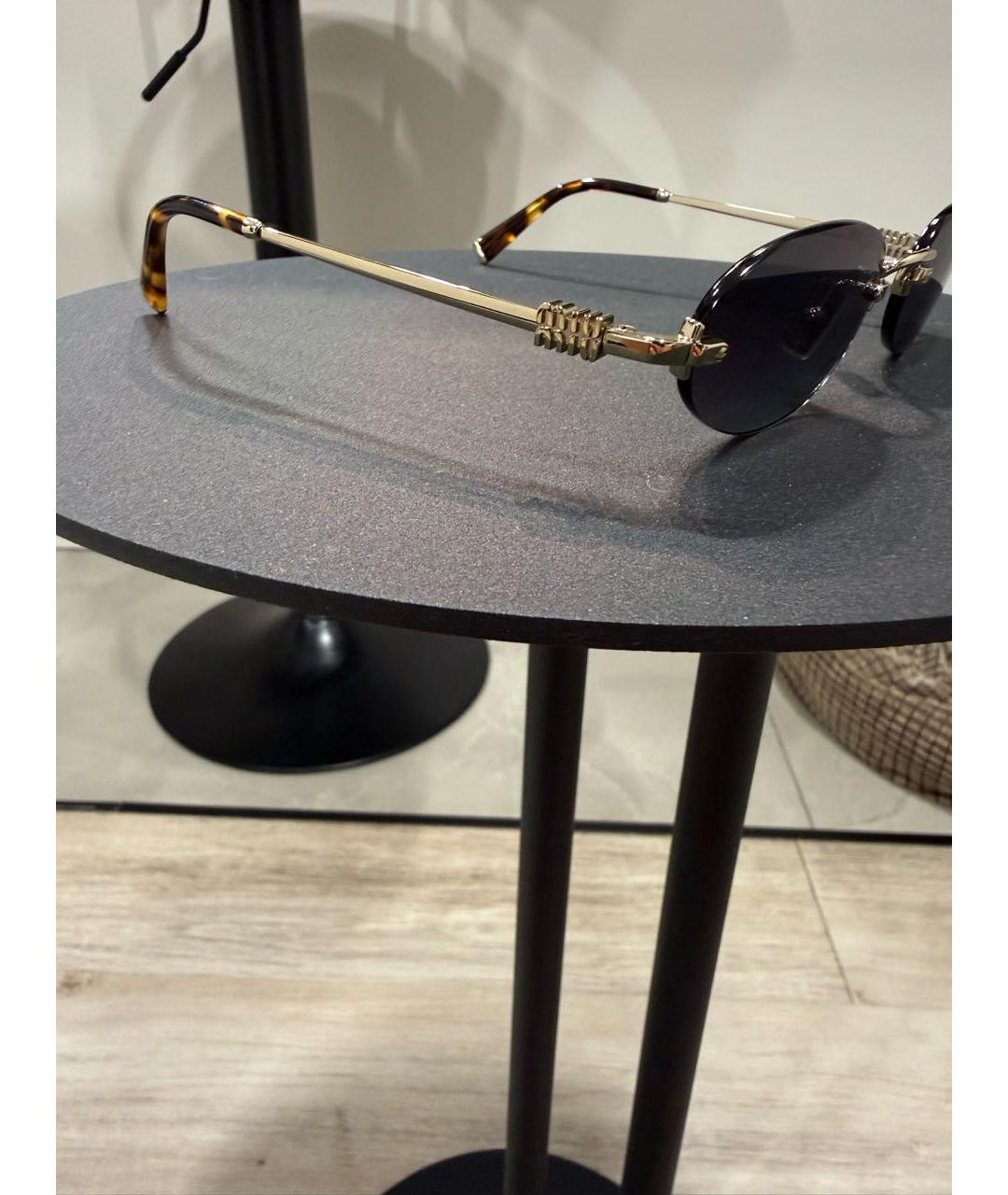 MIU MIU Серые металлические солнцезащитные очки, фото 4