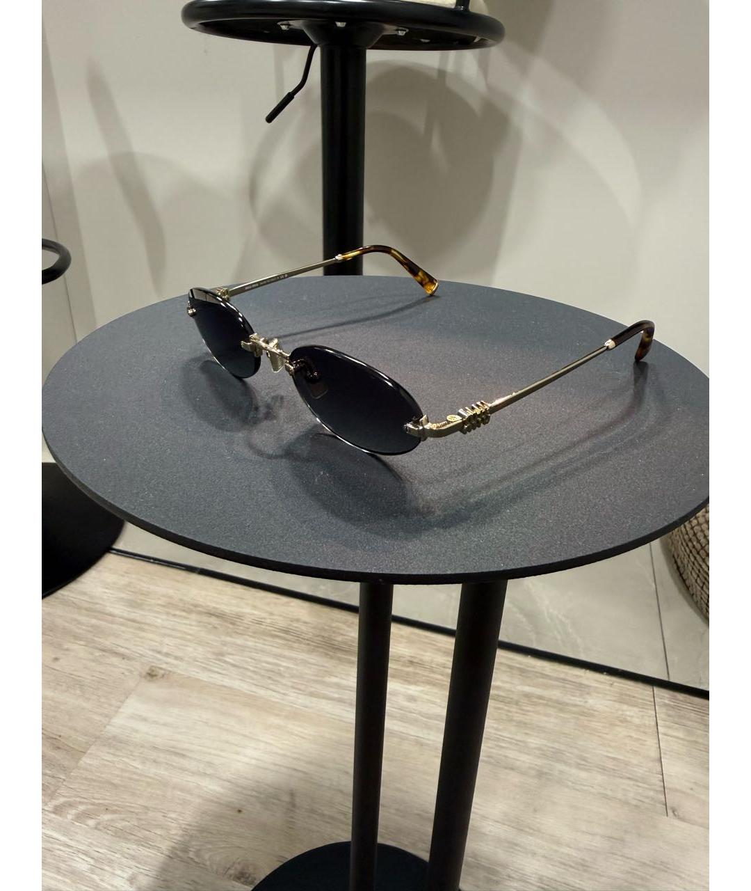 MIU MIU Серые металлические солнцезащитные очки, фото 3