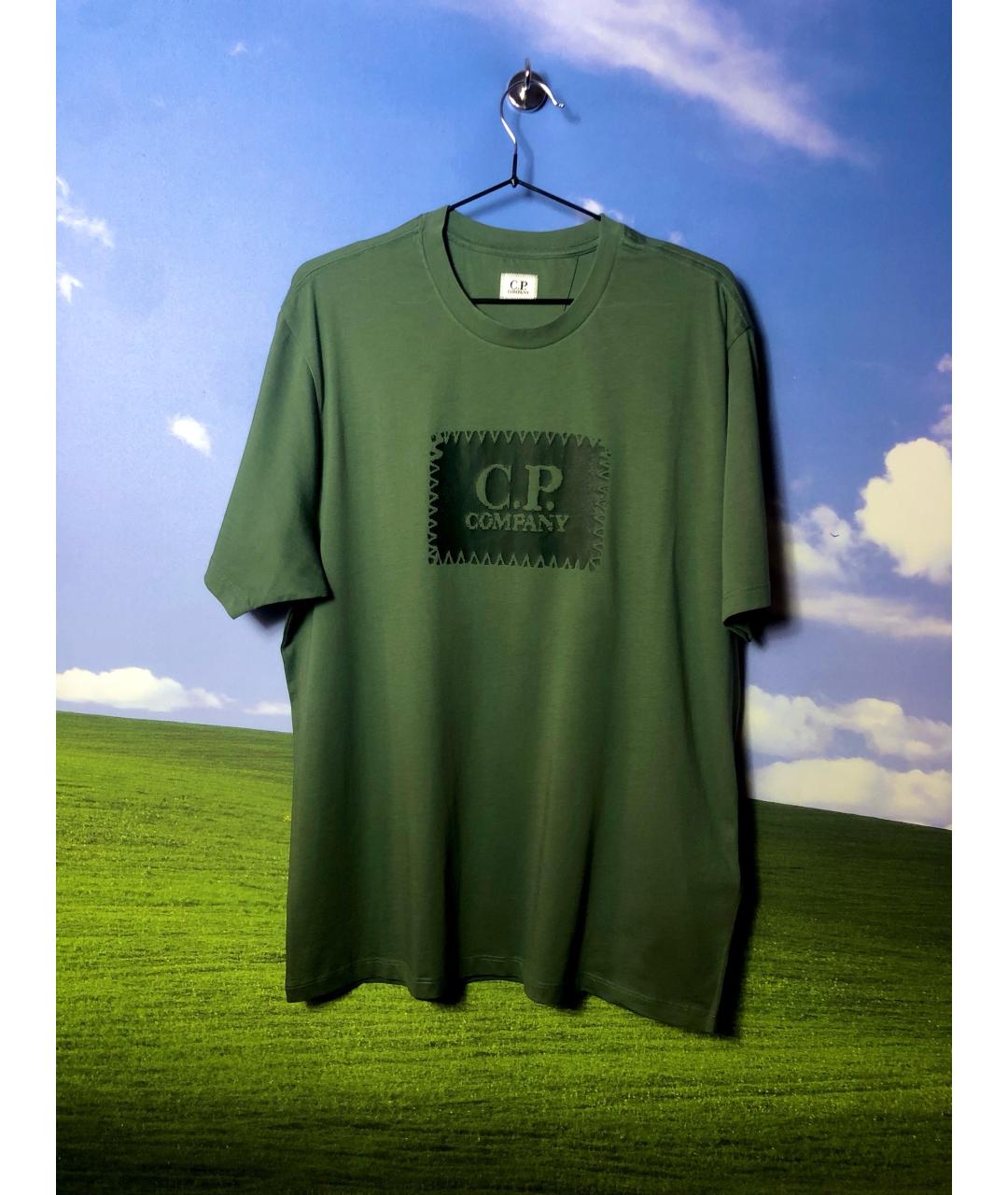 CP COMPANY Зеленая хлопковая футболка, фото 5