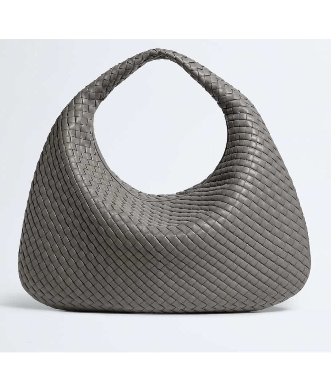 BOTTEGA VENETA Серая кожаная сумка тоут, фото 6