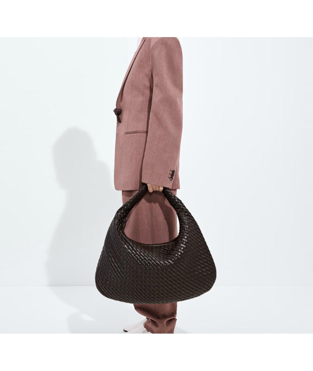 BOTTEGA VENETA Коричневая кожаная сумка тоут, фото 5