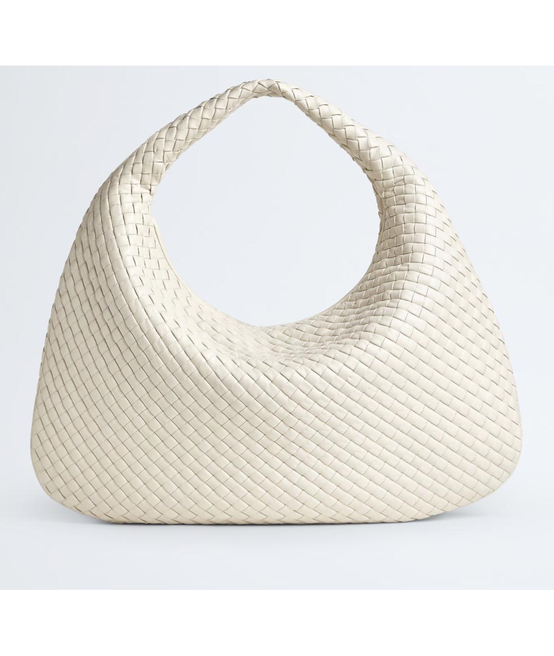 BOTTEGA VENETA Белая кожаная сумка тоут, фото 8