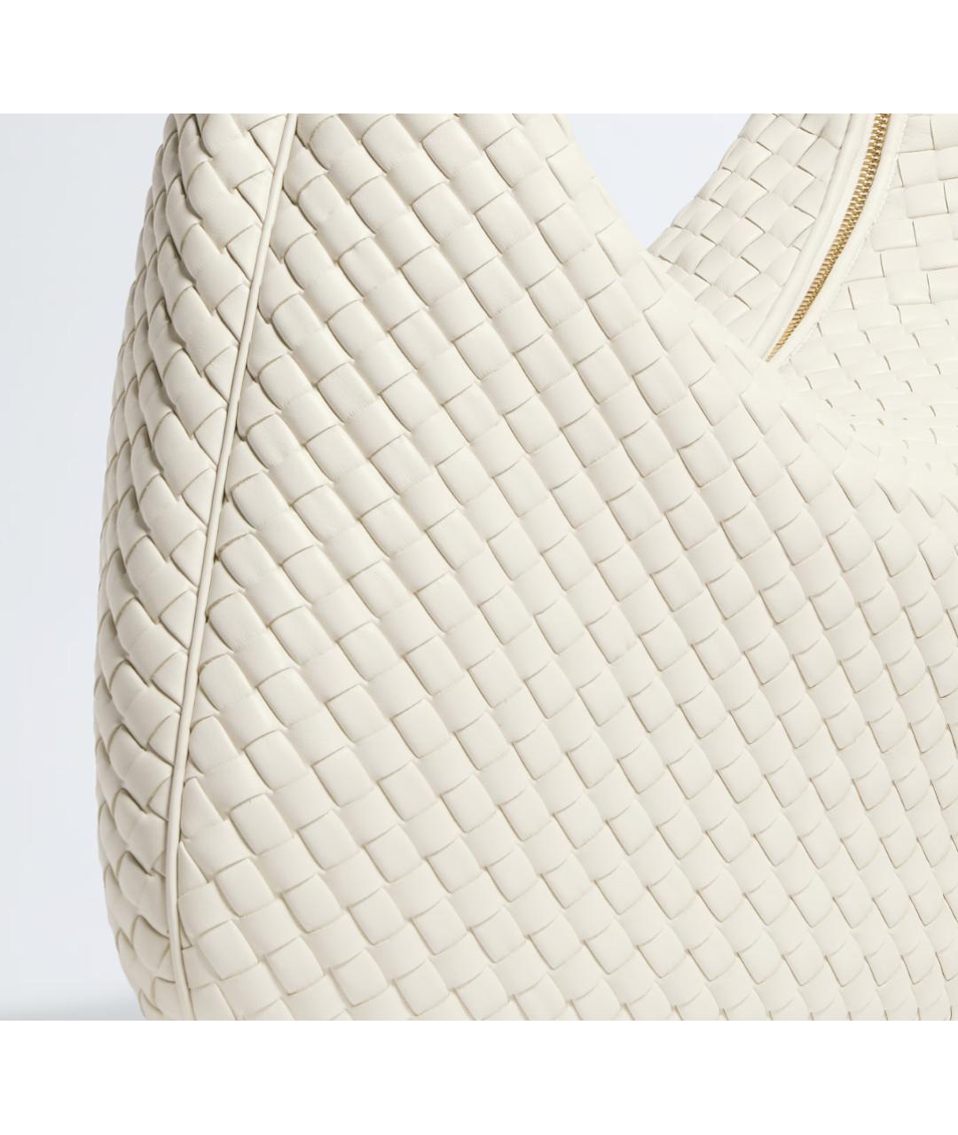 BOTTEGA VENETA Белая кожаная сумка тоут, фото 6