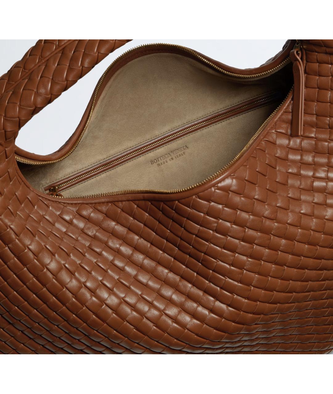 BOTTEGA VENETA Коричневая кожаная сумка тоут, фото 3