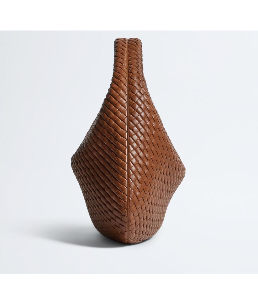 BOTTEGA VENETA Коричневая кожаная сумка тоут, фото 4