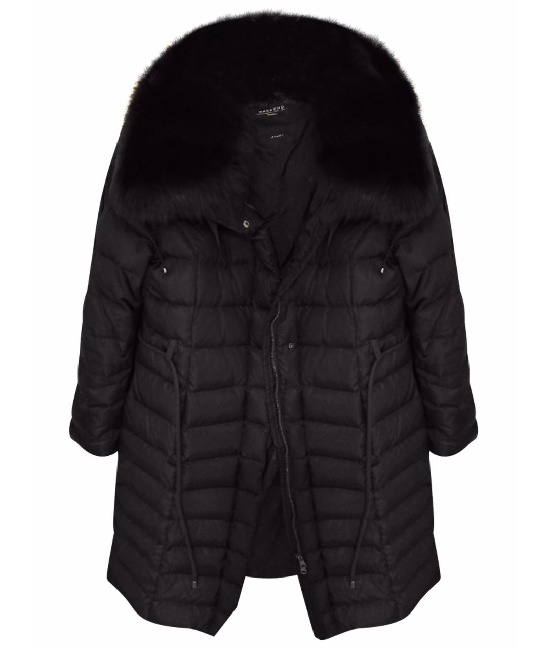 MAX MARA Черный полиэстеровый пуховик, фото 1