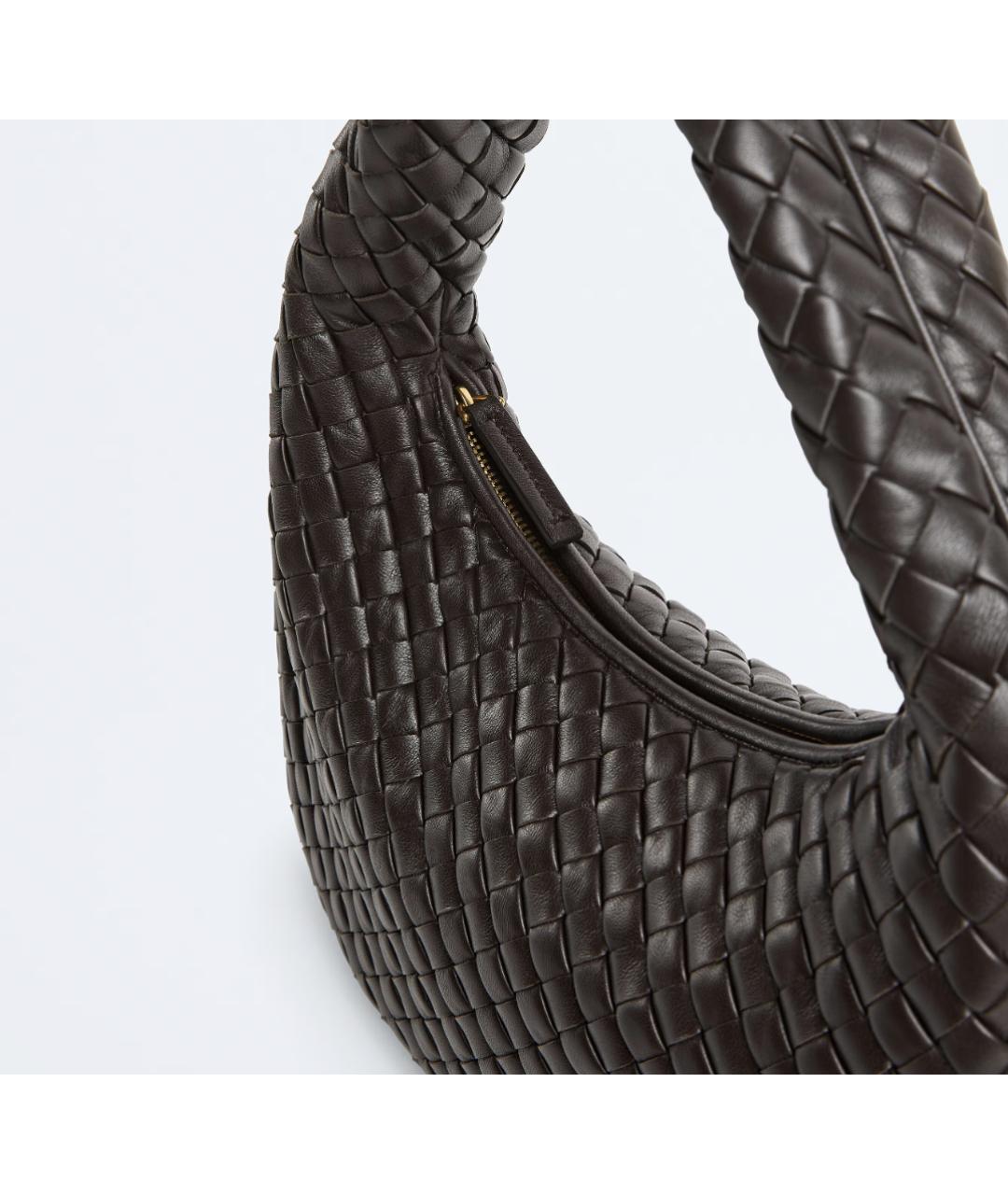 BOTTEGA VENETA Черная кожаная сумка тоут, фото 5