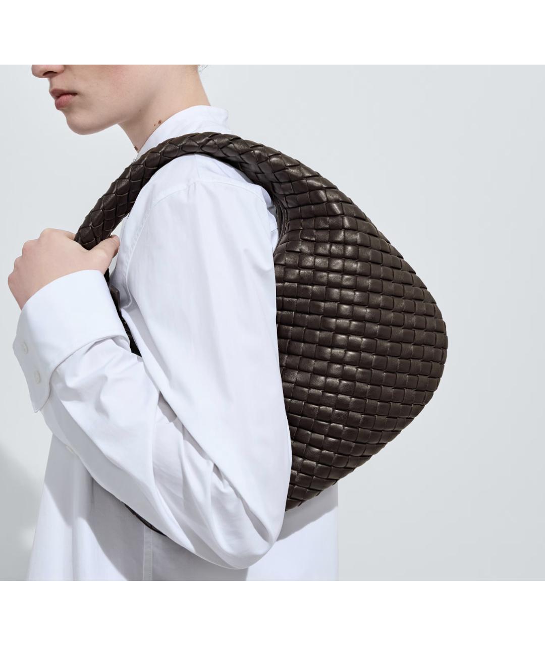BOTTEGA VENETA Черная кожаная сумка тоут, фото 2