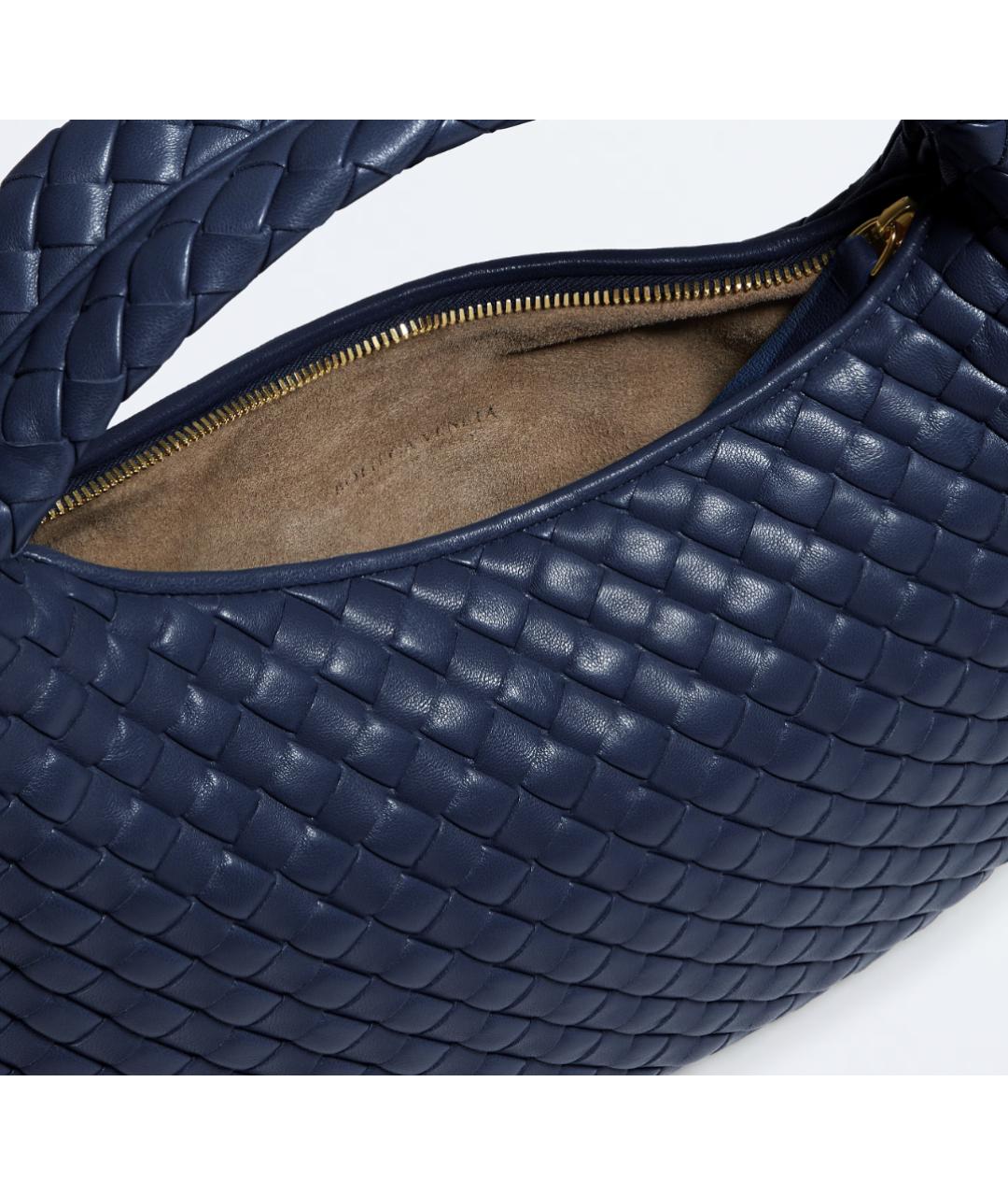 BOTTEGA VENETA Синяя кожаная сумка тоут, фото 3