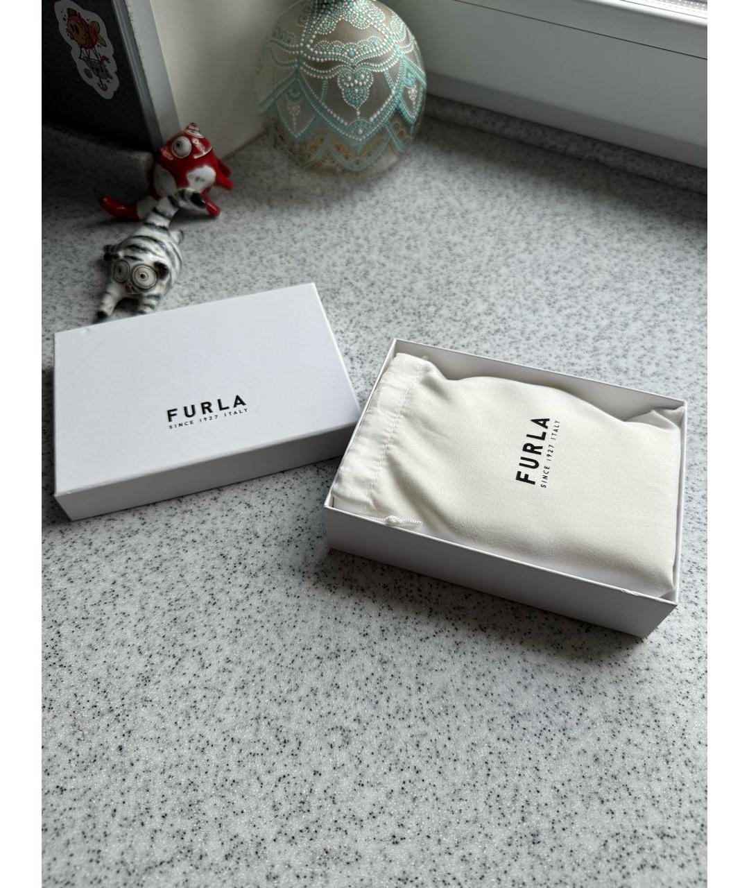 FURLA Желтый кожаный кошелек, фото 6