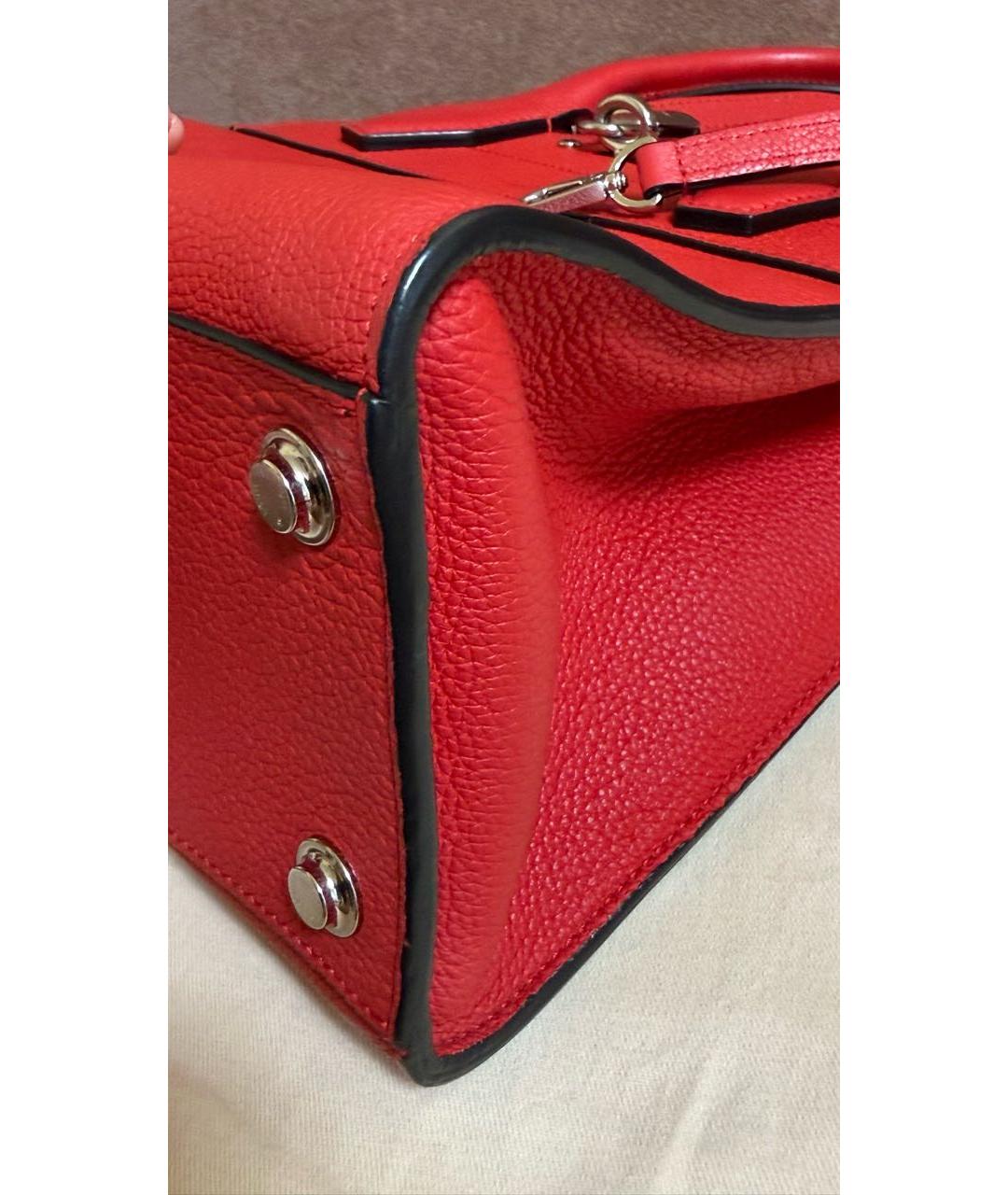 LOUIS VUITTON Красная кожаная сумка с короткими ручками, фото 7