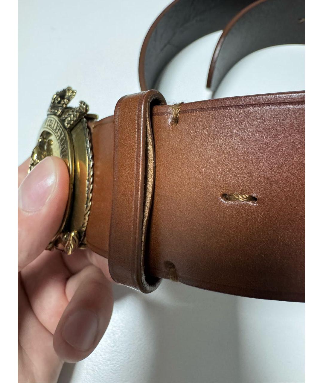 RALPH LAUREN Коричневый кожаный ремень, фото 4