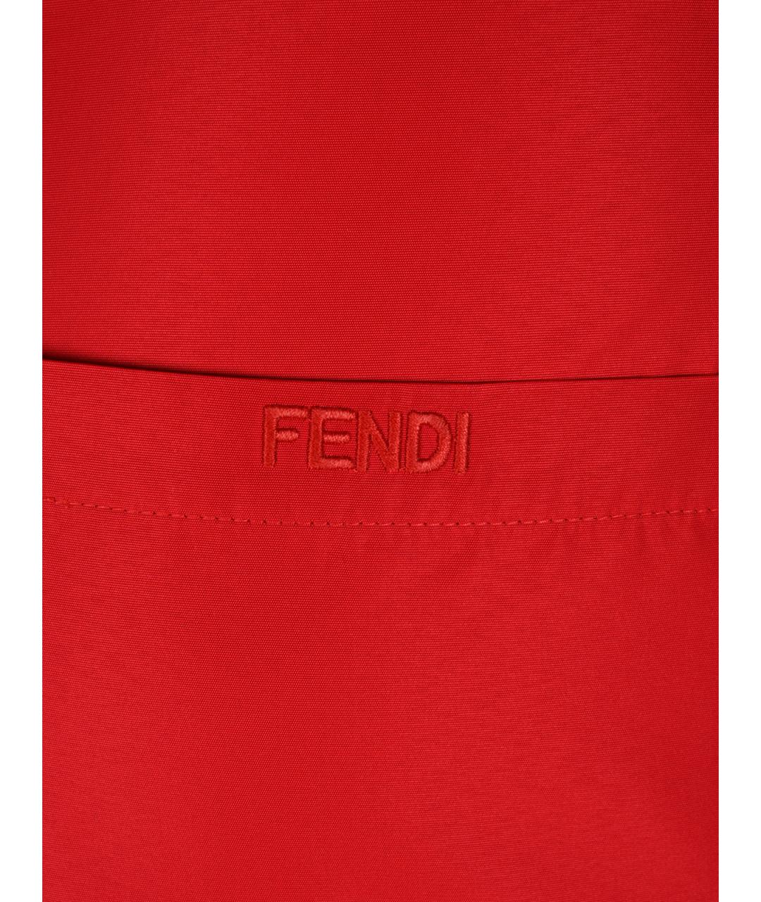FENDI Красные прямые брюки, фото 3